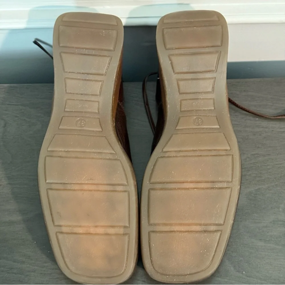 Nexus Women's Brown Leather Shoes Size 37/ US 6.5